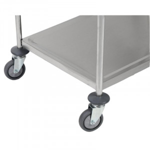 Chariot Inox 2 Plateaux Dynasteel - Professionnel restauration. Solide, maniable et robuste.