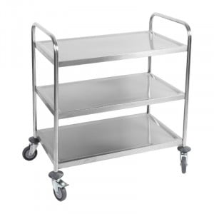 Stainless Steel 3-Shelf Dynasteel Trolley - Robust and functional for catering professionals