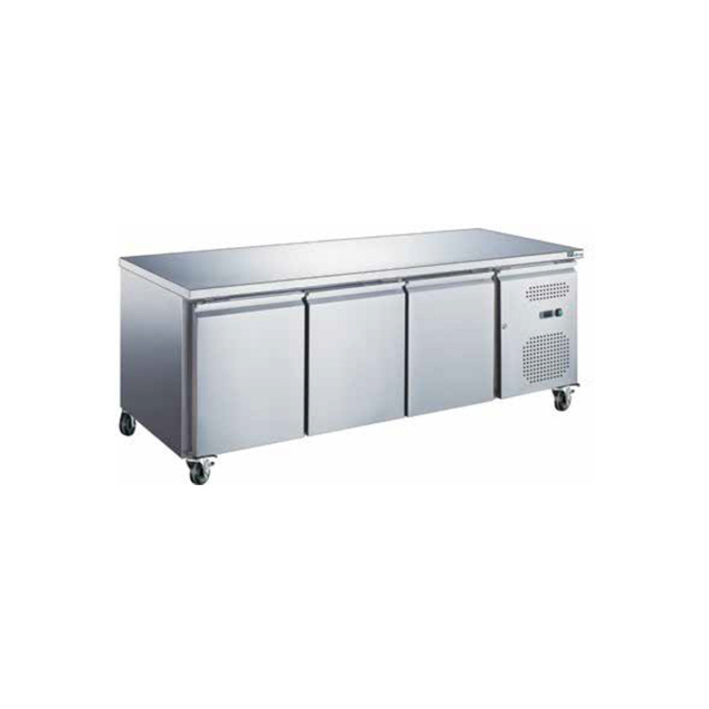 GN 1/1 Positive Refrigerated Table Depth 700 mm - 3 Doors - Without Backsplash - Refurbished