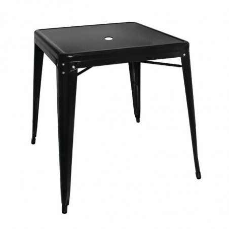 Mesa Bistrô Quadrada em Aço Preto - L 668 x P 668 mm - Bolero