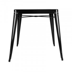 Mesa Bistrô Quadrada em Aço Preto - L 668 x P 668 mm - Bolero