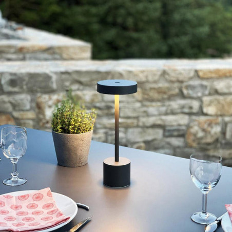 Lâmpada de Mesa Touch Alumínio - Roby Rock - Lumisky