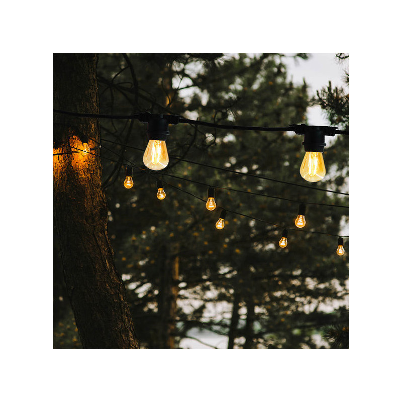 Guirlanda de Luzes Externa com Lâmpada de Filamento Conectável - Link Me Light - Lumisky Guirlanda de Luzes Externa com Lâmpada de Filamento Conectável - Link Me Light - Lumisky