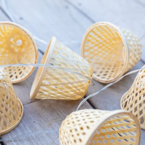 Guirlanda de Luz Solar de Bambu e Tomada LED - Chill Hybrid - Lumisky