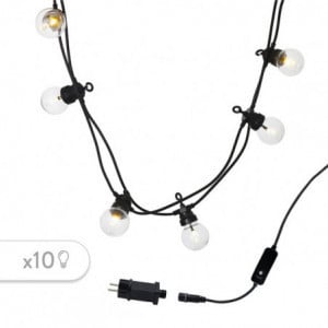 Guirlanda de Luz Guinguette Solar e Tomada LED - Party Clear Hybrid - Lumisky