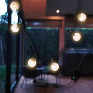 Guirlanda de Luz Guinguette Solar e Tomada LED - Party Clear Hybrid - Lumisky
