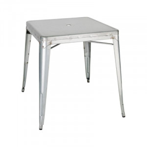 Square Steel Table in Grey - W 668 x D 668 mm - Bolero