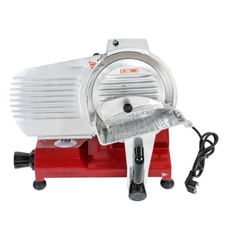 Professional Gravity Feed Red 220 mm Ham Slicer - Dynasteel