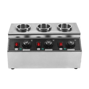 Chauffe Chocolat Triple Dynasteel: Bain-marie électrique professionnel pour sauce chocolat