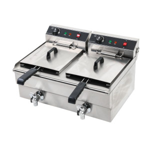 Professional Fryer 2 x 13 L with Drainage - Dynasteel: Performance and durability for your kitchen