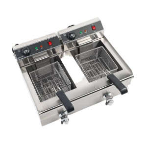 Friteuse Professionnelle 2 x 13 L avec Vidange - Dynasteel: Performance et durabilité pour votre cuisine