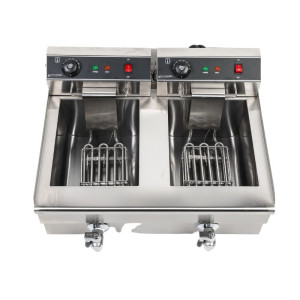 Professional Fryer 2 x 13 L with Drainage - Dynasteel: Performance and durability for your kitchen