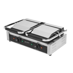 Double Panini Grill - Ribbed Plates - Dynasteel