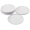 Prato Redondo Melamina Ø 17,7 cm Branco - Lote de 10