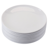 Prato Redondo Melamina Ø 17,7 cm Branco - Lote de 10