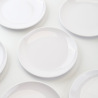 Prato Redondo Melamina Ø 17,7 cm Branco - Lote de 10