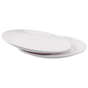 Prato Redondo Melamina Ø 17,7 cm Branco - Lote de 10