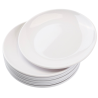 Prato Redondo Melamina Ø 17,7 cm Branco - Lote de 10