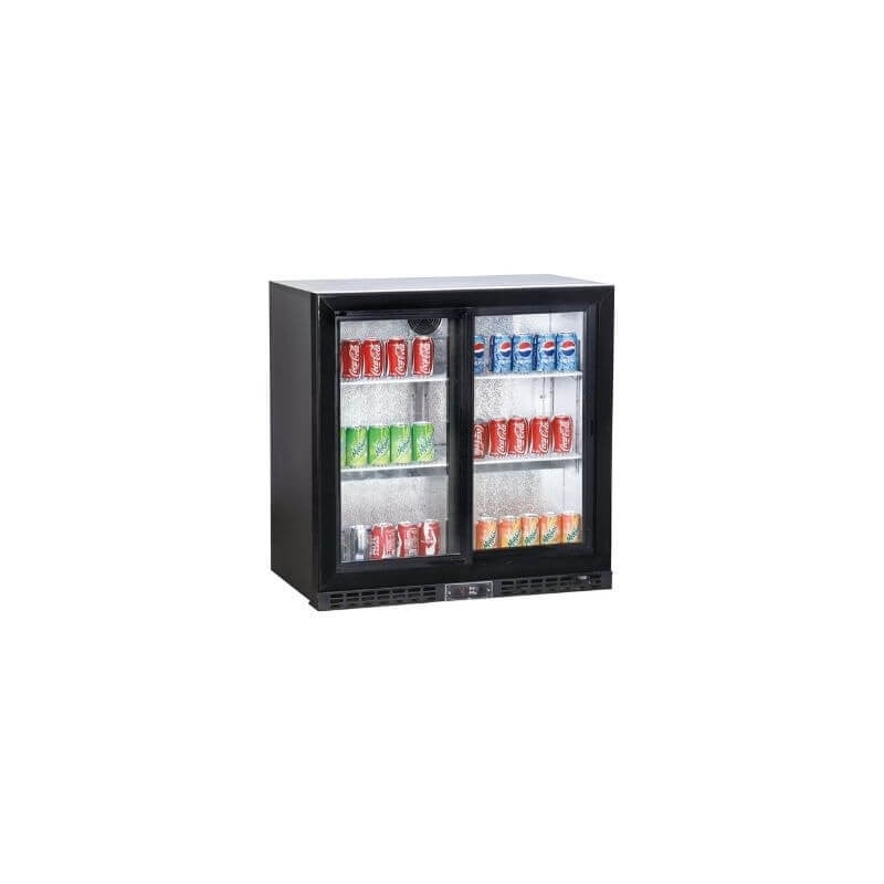 Frigorífico de Bar Traseiro Compacto com 2 portas de vidro para restaurante, bar, cervejaria. Frigorífico de Bar Traseiro Compacto com 2 portas de vidro para restaurante, bar, cervejaria.