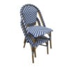 Cadeira Estilo Parisiense em Vime Azul - Conjunto de 2 - Bolero