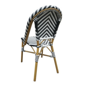 Parisian Style Black Rattan Chair - Set of 2 - Bolero