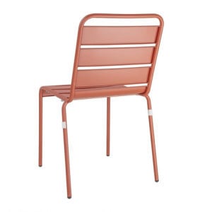 Steel Slat Chair - Terracotta - Set of 4 - Bolero