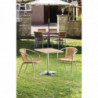 Rattan and Aluminum Armchairs - Set of 2 - Refurbished