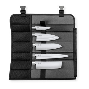 Conjunto de 5 facas Wasabi Black - Qualidade profissional japonesa - Com maleta