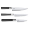 Conjunto de 3 Facas Wasabi Black - Corte profissional Facas Kai Wasabi Black - Precisão japonesa