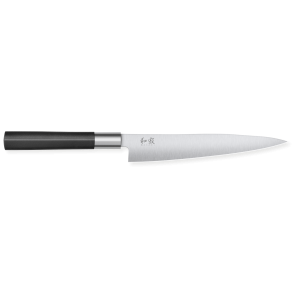 Faca Fileteira Flexível Wasabi Black KAI 18 cm - Lâmina em aço inoxidável polido e cabo ergonômico