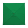 Guarda-sol Quadrado Verde - L 2500mm - Bolero
