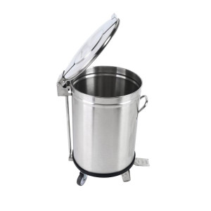 Stainless Steel Trash Can with Pedal - 50 L - Dynasteel