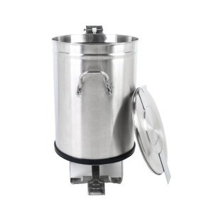 Stainless Steel Trash Can with Pedal - 100 L - Dynasteel