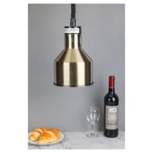 Golden Heating Lamp with Bulb - Dynasteel: Keep your food warm effectively