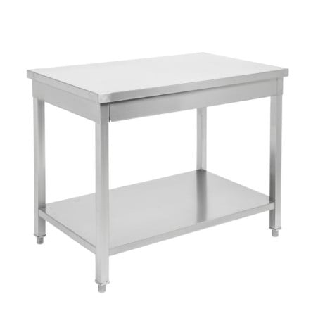 Mesa de Inox com Prateleira - Robusta e Prática