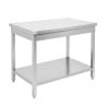 Mesa de Inox com Prateleira - Robusta e Prática