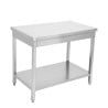 Mesa de Inox com Prateleira - Robusta e Prática
