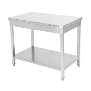 Table Inox avec Étagère - Robuste et Pratique