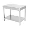 Mesa de Inox com Prateleira - Robusta e Prática