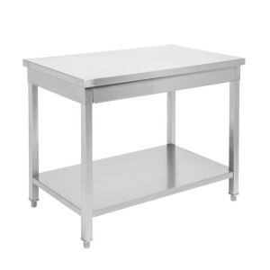 Stainless Steel Table with Shelf - D 600 mm - W 800 mm - Dynasteel