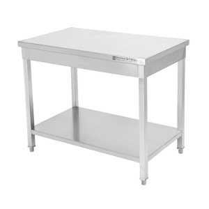 Stainless Steel Table with Shelf - D 600 mm - W 1200 mm - Dynasteel