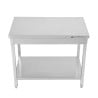 Mesa Inox 1600 x 600 mm com Prateleira Inferior — AISI 201