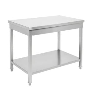 Mesa Inox 1600 x 600 mm com Prateleira Inferior — AISI 201
