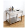 Mesa Inox 1600 x 600 mm com Prateleira Inferior — AISI 201