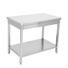 Mesa Inox 1200x700 mm com Prateleira Inferior — Pro CHR