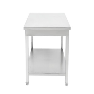 Table Inox avec Etagère - P 700 mm - L 1600 mm - Dynasteel