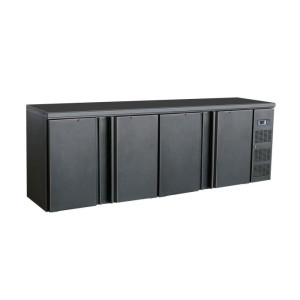 Arrière Bar Réfrigérée Noir 4 Portes - 698 L | CombiSteel
