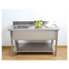 Plonge 1 Bac com Espaldar e Prateleira - L 1000 x P 700 mm - Dynasteel