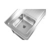 Plonge 1 Bac com Espaldar e Prateleira - L 1000 x P 700 mm - Dynasteel