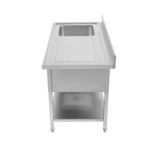 Plonge 1 Bac com Espaldar e Prateleira - L 1000 x P 700 mm - Dynasteel